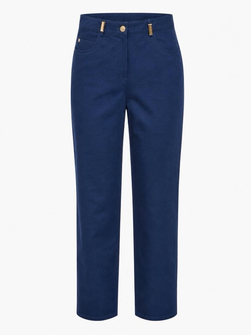 St. John Straight Leg Navy Cotton Blend Pants Women’s Size 10